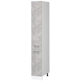 Vicco Apothekerhochschrank Küchenschrank Küchenzeile R-Line 30 cm Weiß Beton