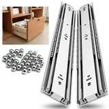 NECILO Schwerlast Schubladenschienen, 1000mm, 38kg Ladekapazität Schubladenauszüge, Vollauszug mit Kugellager, Seitenmontage schubladenführungen, 1 Paar