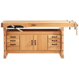 Sjöbergs Werkbank SJÖBERGS Hobelbank Scandi 1425 mit Unterschrank SM07 aus Buche