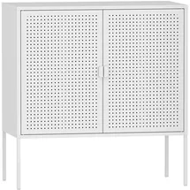 [en.casa] Sideboard Castelli 82,5 x 80 x 40 cm Weiß Stahl