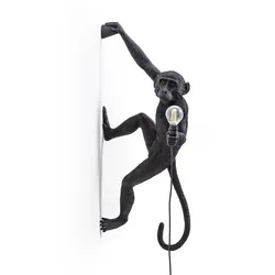 SELETTI - Monkey Hanging Außen Wandleuchte Right Schwarz