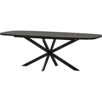 Woood Esstisch Ausziehbar 180-220x90 cm, Schwarz