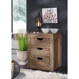 MASSIVMOEBEL24.DE Nature Grey Rollcontainer 45x40x60 grau