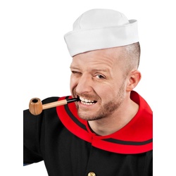 Maskworld Kostüm Popeye Pfeife, Original lizenziertes Kostümaccessoire für paffende Seemänner braun