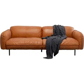 Kare DESIGN Sofa Calgary 87794 Leder Braun Hellbraun 3-Sitzer
