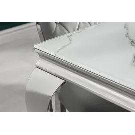Casa Padrino 200 x 75 x 105 cm grau/silber/weiß