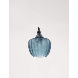 Nova Luce Loni 1-flg. E27 30 cm rund blau, schwarz