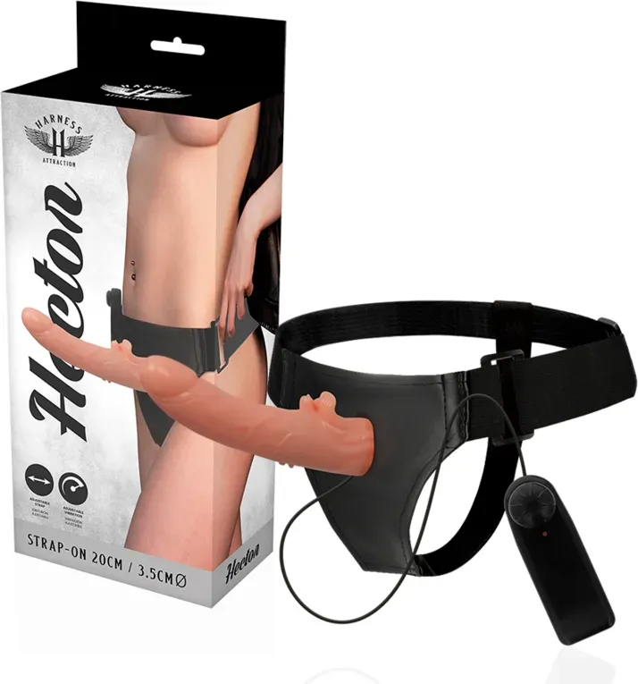 HARNESS ATTRACTION - RNES VIBRATOR HECTOR 20 CM -O- 3.5 CM