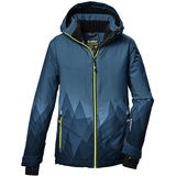 KILLTEC Jungen Skijacke/Funktionsjacke mit Kapuze und Schneefang KSW 383 BYS SKI JCKT, ocean, 128,