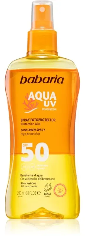 Babaria Sun Aqua UV Bräunungsspray SPF 50 200 ml