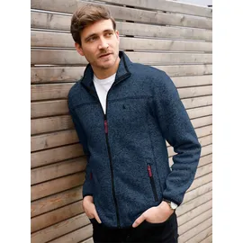 Witt Weiden Fleece-Jacke in blau-meliert | Gr.: 52/54