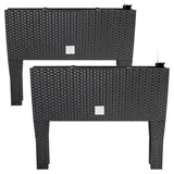 DEUBA Hochbeet 60 x 25 x 46 cm Anthrazit