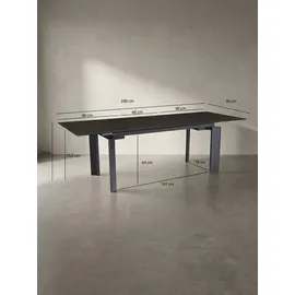 KADIMA DESIGN Esszimmertisch 180 x 95 x 77 cm schwarz