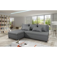 Sofnet Ecksofa Pono, mit Schlaffunktion und Bettkasten, L-Form Couch, Schlafsofa, Ottomane Universal grau