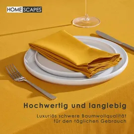 Homescapes Tischdecke 178 x 300 cm Senfgelb