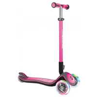 Globber Elite Deluxe mit Leuchtrollen pink