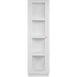 MID.YOU Vitrine Weiß, Metall, 3 Fächer, 56x195x40 cm, stehend, Esszimmer, Vitrinen