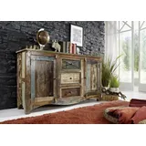 MASSIVMOEBEL24.DE Sideboard 150 x 85 x 38 cm Mehrfarbig