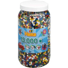 Hama - Midi Pot 13000 Perles Base mix 6 Coul, 211-66, Mosaik-Zubehör Sicherungsperle