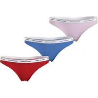 Tommy Hilfiger Underwear Slip 3 PACK THONG (EXT SIZES) (Packung, 3er) mit Tommy Hilfiger Logobund bunt S (36)