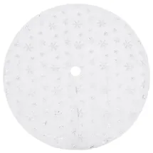 vidaXL Weihnachtsbaumdecke 150 cm Weiß