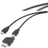 SpeaKa Professional HDMI Anschlusskabel HDMI-A Stecker, HDMI-A Stecker 0.50 m Schwarz SP-12816068 4K UHD HDMI-Kabel