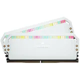 Corsair Dominator Platinum RGB DDR5 32GB (2x16GB) 6200MHz C36 Intel Optimierter Desktop-Speicher (Onboard-Spannungsregelung, Patentierte CORSAIR DHX-Kühlung, 12 Ultrahelle CAPELLIX RGB-LEDs) Weiß