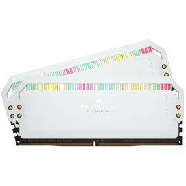 Corsair Dominator Platinum RGB DDR5 32GB (2x16GB) 6200MHz C36 Intel Optimierter Desktop-Speicher (Onboard-Spannungsregelung, Patentierte CORSAIR DHX-Kühlung, 12 Ultrahelle CAPELLIX RGB-LEDs) Weiß