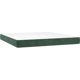 vidaXL Boxspringbett 180 x 200 cm Dunkelgrün
