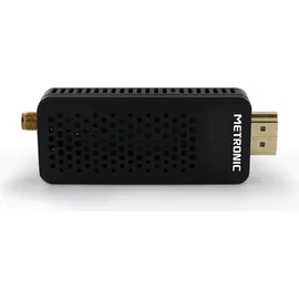 METRONIC 441646 Tuner DVB-T Receiver DVB-T, kompatibel mit DVB-T2 Dongle Stick Compact, HEVC, EPG, 1080i, HDMI, USB 2.0, SOS-Taste