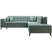 Luxusbetten24 Schlafsofa Designer Sofa Lania, mit Schlaffunktion grün