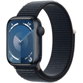 Apple Watch Series 9 GPS 41 mm Aluminiumgehäuse mitternacht, Sport Loop mitternacht One Size
