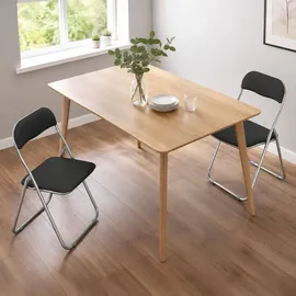 Dmora Klappstuhl gepolstert schwarz 6er Set