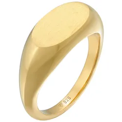 Elli Siegelring Oval Glanz Geo Basic Trend 925 Silber Ringe   Damen 
