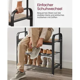 VASAGLE Garderobenständer HSR40B Braun