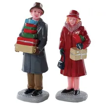 Lemax Mailing Frenzy Set/2 Weihnachtsdorf Figuren beige/mehrfarbig