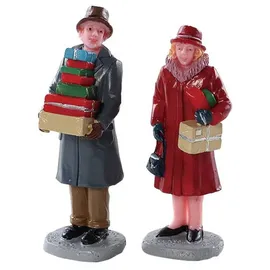 Lemax Mailing Frenzy Set/2 Weihnachtsdorf Figuren beige/mehrfarbig