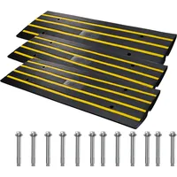 Vevor 3x Schwellenrampe Vollgummi Laderampe 15 Tonnen gelb