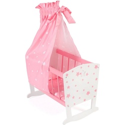 CHIC2000 Puppenwiege Stars Pink, inkl. Himmel rosa