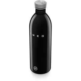 Smeg Edelstahlflasche Schwarz 1 l
