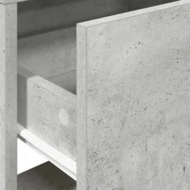 vidaXL Nachttische mit Schublade 2 Stk. Betongrau 51x31x47 cm