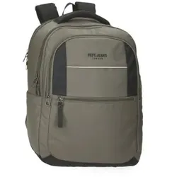 Pepe Jeans Unisex. 7022841 Computer Rucksack 15,6" Dortmund drei Fächer grün (OSFA), Lässig, Polyester