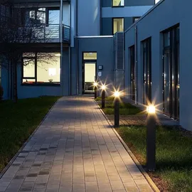 dotlux LED-Pollerleuchte Aluminium, Glas 20 cm 7,5/15 W inkl. LED-Lampe