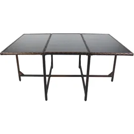 VCM Raloso Gartentisch 170 x 110 x 75 cm Braun