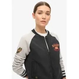 Superdry Damen. College Bomberjacke aus Jersey mit Schriftzug-Grafik schwarz 42 - 42