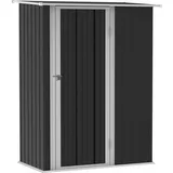 Outsunny Gerätehaus mit Pultdach grau 142L x 84B x 189H cm