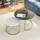 [en.casa] Couchtisch Christchurch 2er Set Marmoroptik, Schwarz/Weiß/Gold