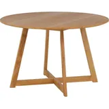 FURNLUX Esstisch Yakidon Eiche 52cm / Hauptfarbe: Beige / Abmessungen: 52 x 120 x 75 cm - Beige