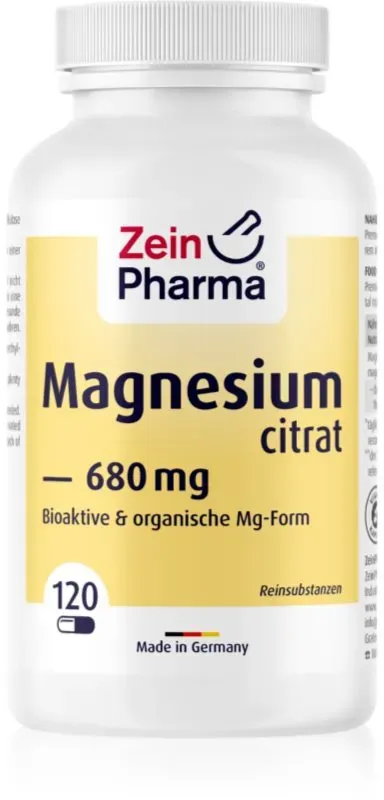 ZeinPharma Magnesiumcitrat 680 mg Kapseln zur Reduzierung von Müdigkeit und Erschöpfung 120 KAP