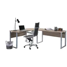 BMG Möbel Eckschreibtisch Eiche Sonoma / Braun